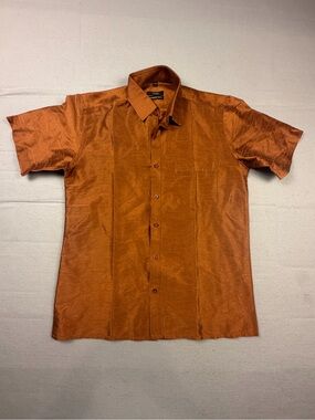 OTTO Rust Orange Short-Sleeve Button-Down Shirt